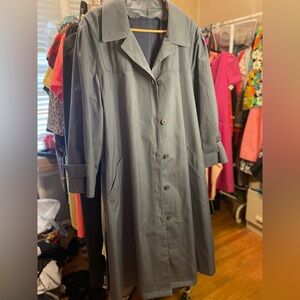 London Fog Slate Blue Trench